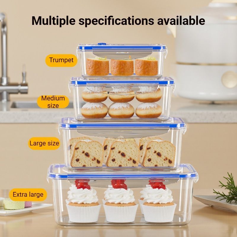 FoodStorageContainerSetofFour-Small,Medium,Large,ExtraLarge V1221-FOODSTORAGECONTAINER-FOUR-PIECE-SET