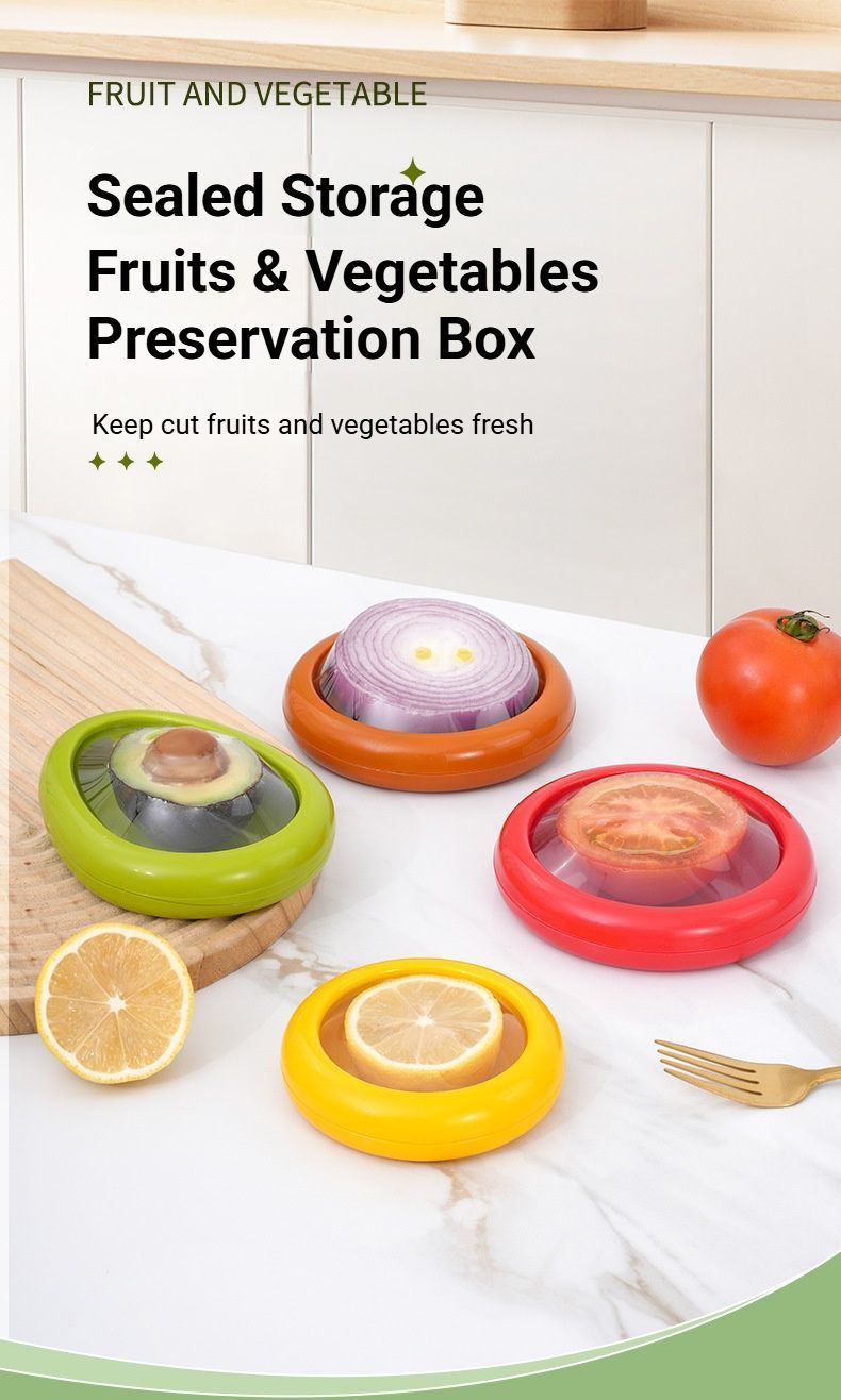 Fruit and vegetable preservation box-Lemon-Silicone V1221-FRESH-KEEPING-BOX-LEMON-SILICONE