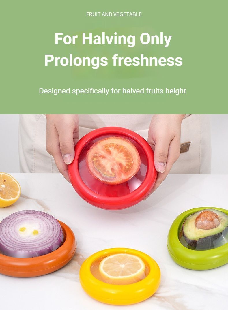 Fruit and vegetable preservation box-Lemon-Silicone V1221-FRESH-KEEPING-BOX-LEMON-SILICONE