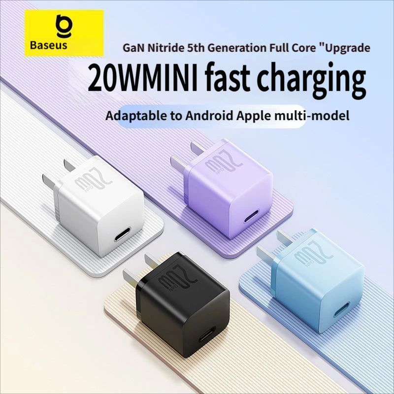 GaN5 Fast charging charger mini 1C 20W-Blue V1221-GAN5-CHARGER-MINI-1C-20W-BLUE