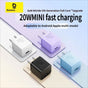 GaN5 Fast charging charger mini 1C 20W-Blue V1221-GAN5-CHARGER-MINI-1C-20W-BLUE