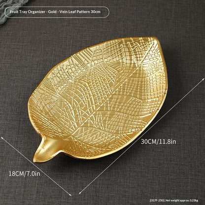 2317F-2501-Gold--VeinedLeaf25cm V1221-GOLD--VEINEDLEAF25CM