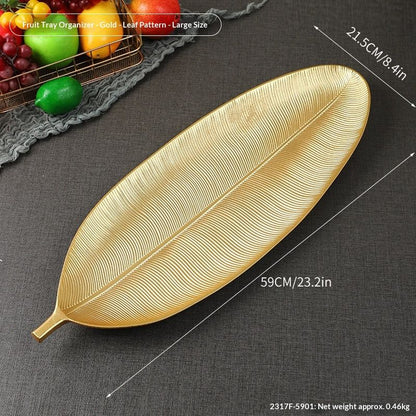 2317F-2501-Gold--VeinedLeaf25cm V1221-GOLD--VEINEDLEAF25CM