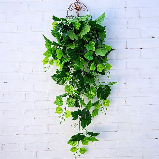 FauxGrapeHangingPlant V1221-GRAPEVINEHANGINGBASKET-1BUNCH