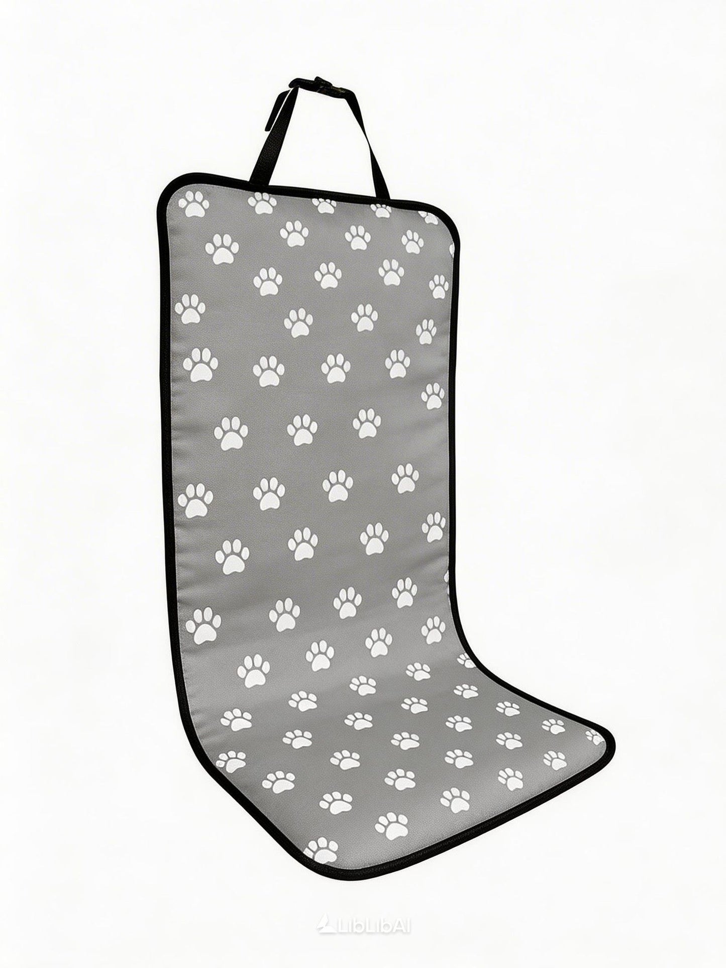PetGrayPawPrintCarMat V1221-GRAYPAWPRINTCARMAT