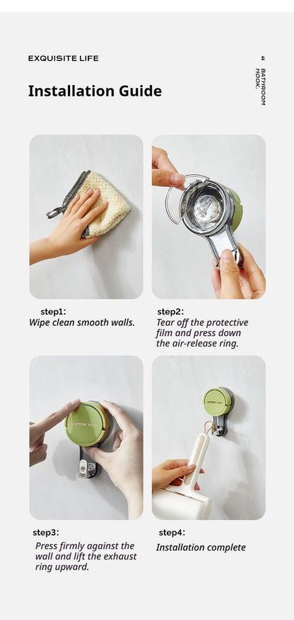green Suction cup hook V1221-GREEN-SUCTION-CUP-HOOK