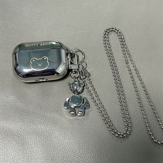 HAPPY Bear + Matching Keychain + Necklace AirPods pro2 V1221-HAPPY-BEAR-MATCHING-KEYCHAIN-NECKLACE-AIRPODS-PRO2