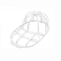 Hat protection frame-White V1221-HAT-PROTECTION-FRAME-WHITE