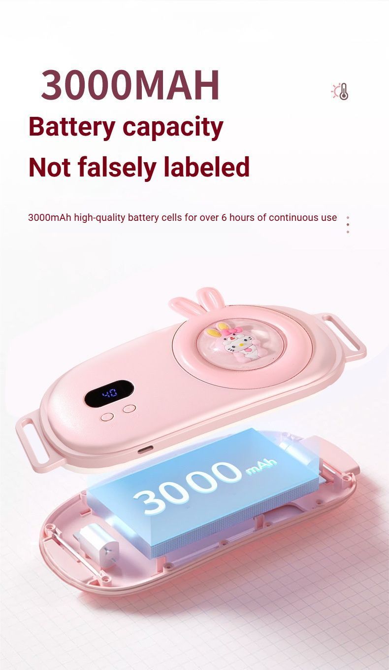 Heated Period Relief Waist Belt Pink Cute Baby V1221-HEATED-PERIOD-RELIEF-WAIST-BELT-PINK-CUTE-BABY