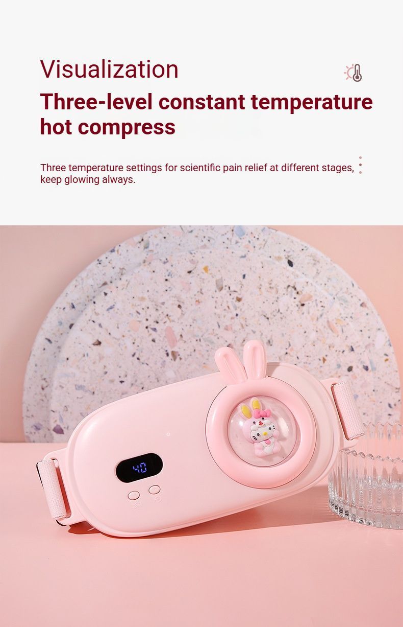 Heated Period Relief Waist Belt Pink Little Rabbit V1221-HEATED-PERIOD-RELIEF-WAIST-BELT-PINK-LITTLE-RABBIT