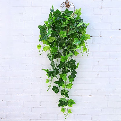 FauxIvyHangingPlant V1221-IVYHANGINGBASKET-1BUNCH