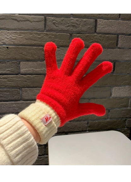 Knit Gloves Black V1221-KNIT-GLOVES-BLACK
