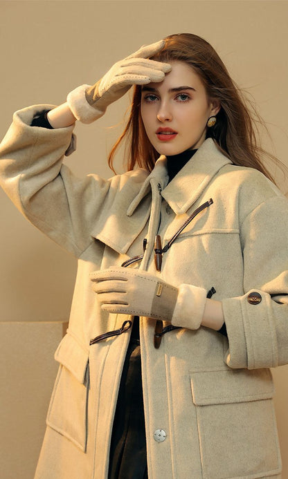 Ladies Winter Warm Cashmere Gloves DY36 Grapefruit Pink V1221-LADIES-WINTER-WARM-CASHMERE-GLOVES-DY36-GRAPEFRUIT-PINK