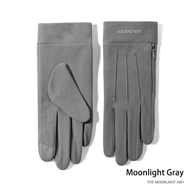 Ladies Winter Warm Cashmere Gloves DY36 Moonlight Gray V1221-LADIES-WINTER-WARM-CASHMERE-GLOVES-DY36-MOONLIGHT-GRAY
