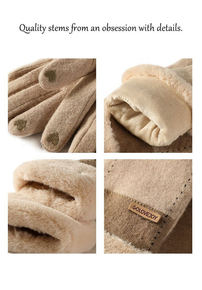 Ladies Winter Warm Cashmere Gloves DY43 Dai Yue Black V1221-LADIES-WINTER-WARM-CASHMERE-GLOVES-DY43-DAI-YUE-BLACK
