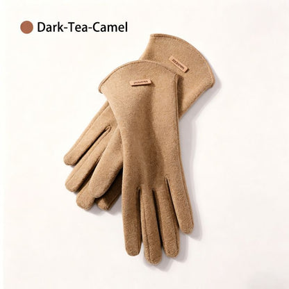 Ladies Winter Warm Cashmere Gloves DY43 Dark Tea Camel V1221-LADIES-WINTER-WARM-CASHMERE-GLOVES-DY43-DARK-TEA-CAMEL