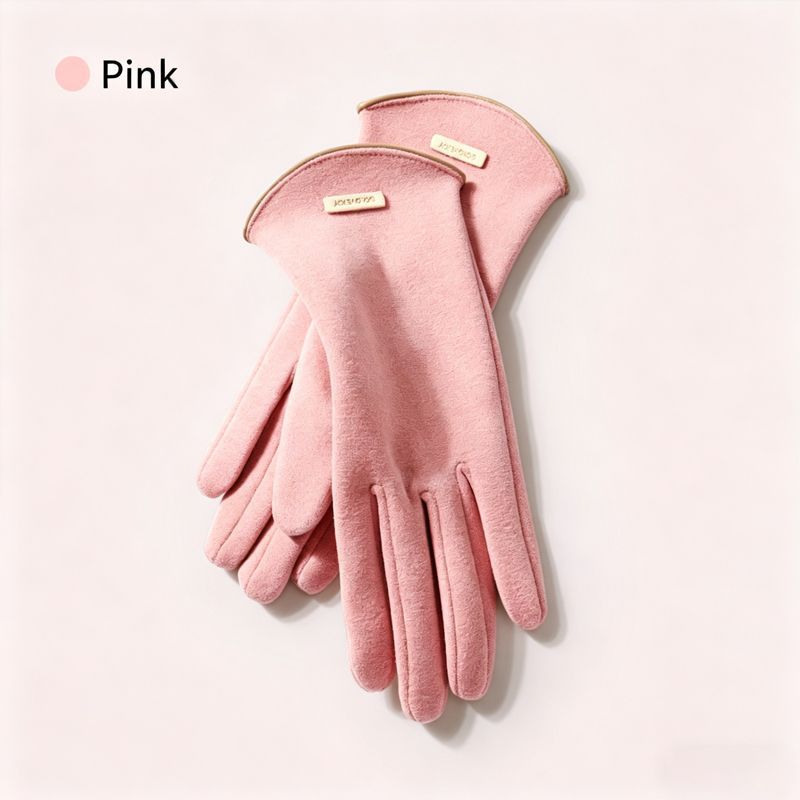 Ladies Winter Warm Cashmere Gloves DY43 Grapefruit Pink V1221-LADIES-WINTER-WARM-CASHMERE-GLOVES-DY43-GRAPEFRUIT-PINK