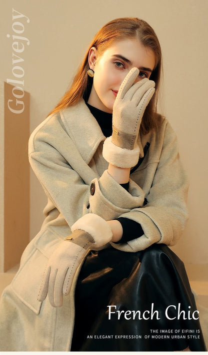 Ladies Winter Warm Cashmere Gloves DY43 Grapefruit Pink V1221-LADIES-WINTER-WARM-CASHMERE-GLOVES-DY43-GRAPEFRUIT-PINK