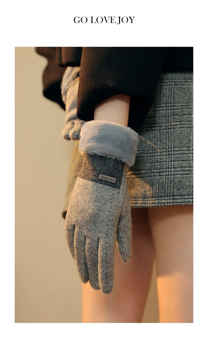 Ladies Winter Warm Cashmere Gloves DY50 Black V1221-LADIES-WINTER-WARM-CASHMERE-GLOVES-DY50-BLACK