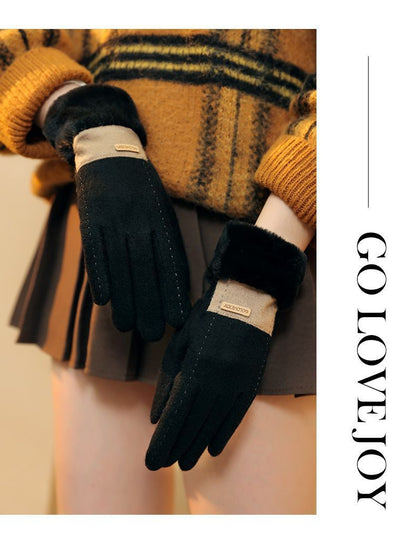 Ladies Winter Warm Cashmere Gloves DY50 Pink V1221-LADIES-WINTER-WARM-CASHMERE-GLOVES-DY50-PINK