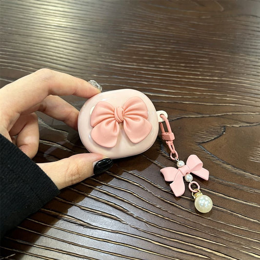 Large Pink Bow [Pink Shell] + Bow Keychain AirPods 3 V1221-LARGE-PINK-BOW-PINK-SHELL-BOW-KEYCHAIN-AIRPODS-3