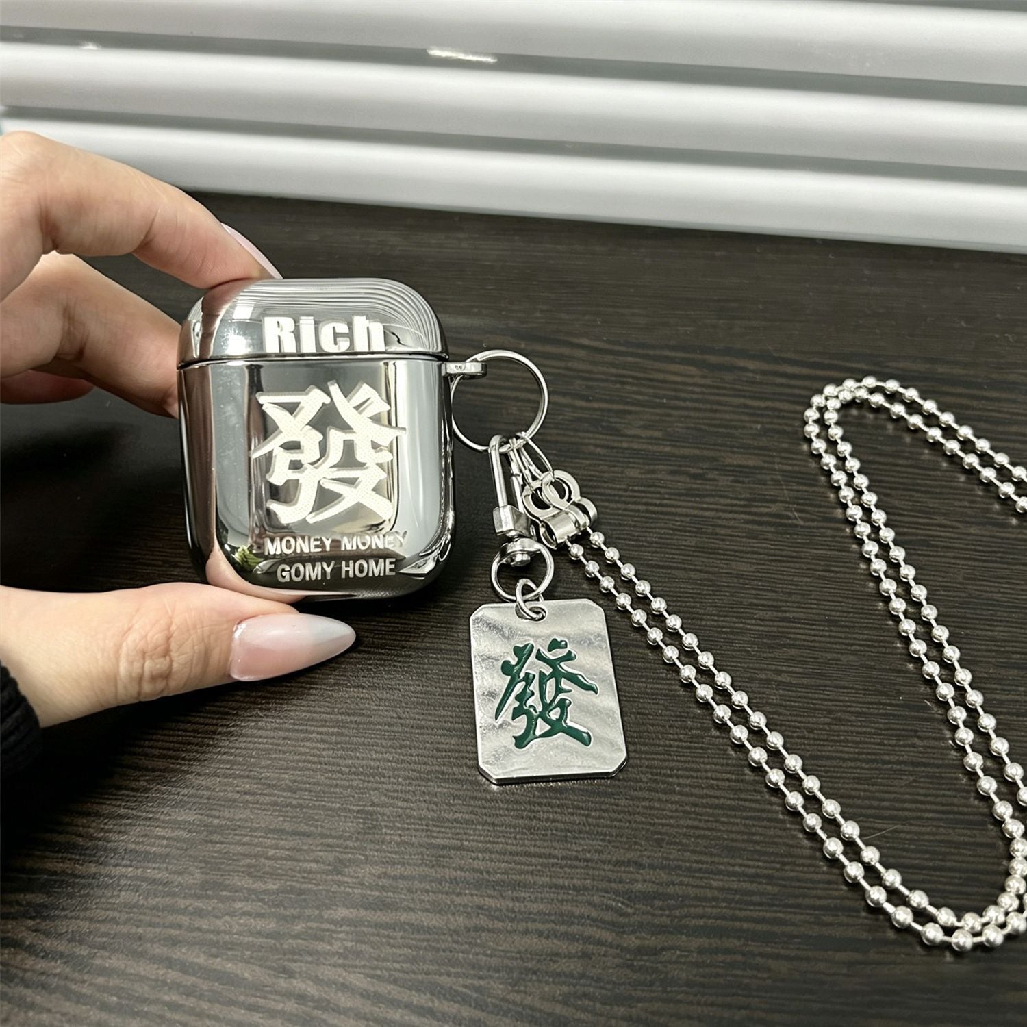 Laser Engraved Fortune + Matching Keychain + Necklace AirPods pro2 V1221-LASER-ENGRAVED-FORTUNE-MATCHING-KEYCHAIN-NECKLACE-AIRPODS-PRO2