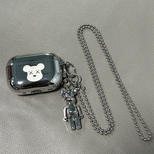 Laser Engraved XX Bear + Matching Keychain + Necklace AirPods pro V1221-LASER-ENGRAVED-XX-BEAR-MATCHING-KEYCHAIN-NECKLACE-AIRPODS-PRO