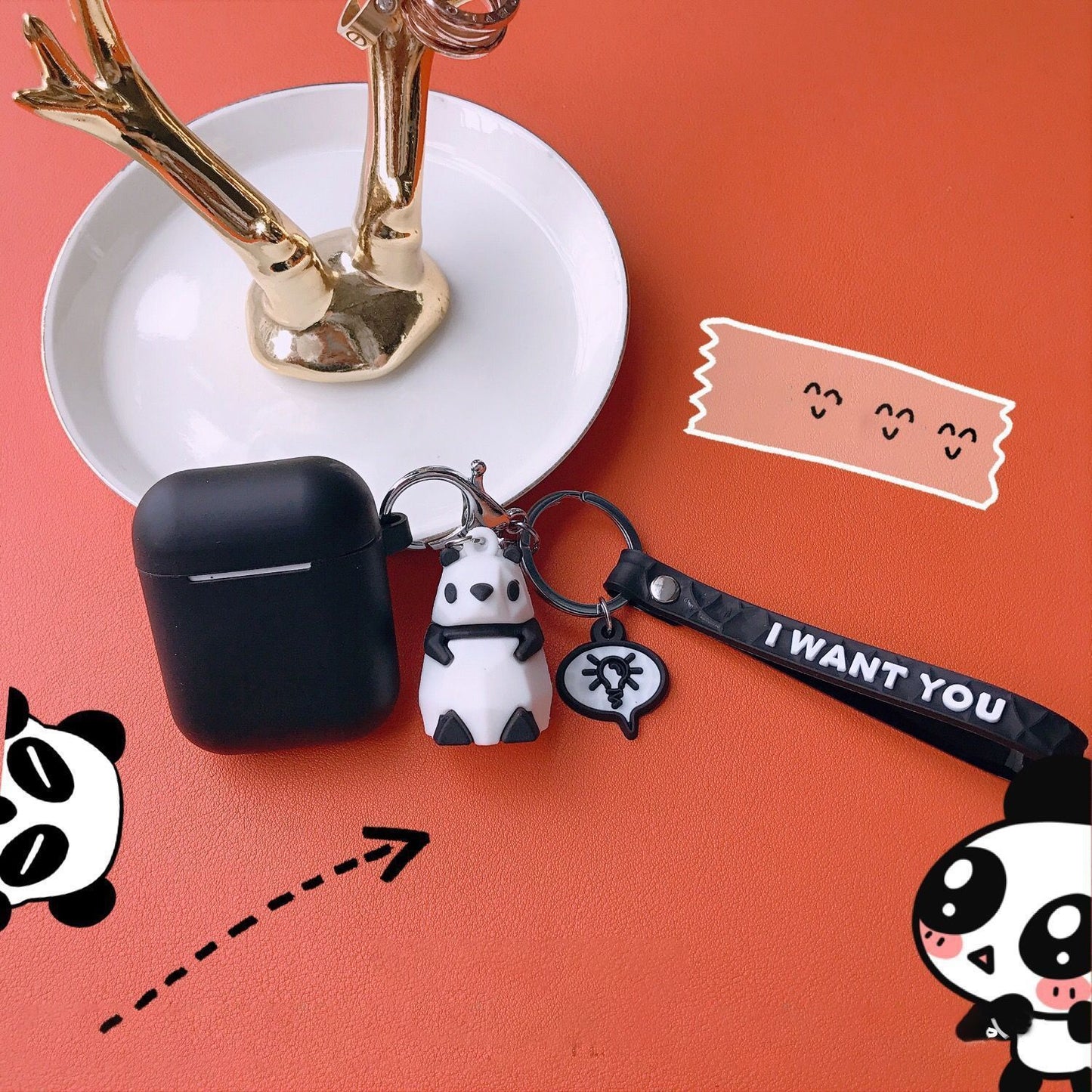 Light blue set + geometric cat Apple AirPods pro V1221-LIGHT-BLUE-SET-GEOMETRIC-CAT-APPLE-AIRPODS-PRO