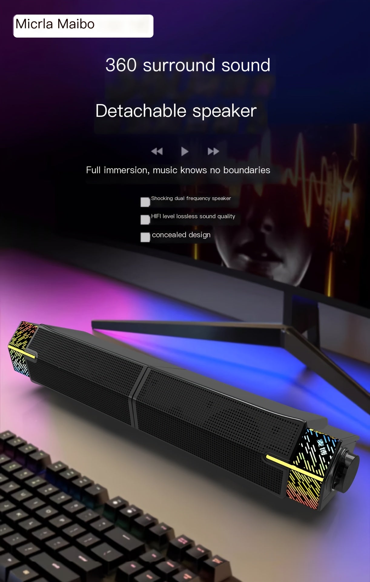 M-T11 Bluetooth wired speaker-Black V1221-M-T11-BLUETOOTH-WIRED-SPEAKER-BLACK