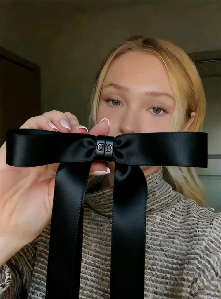 Magnetic Bow Hair Claw Clip Black V1221-MAGNETIC-BOW-HAIR-CLAW-CLIP-BLACK