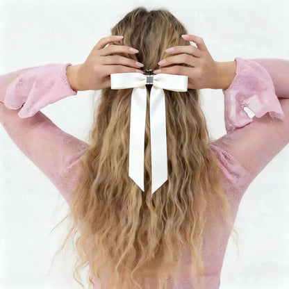 Magnetic Bow Hair Claw Clip Black V1221-MAGNETIC-BOW-HAIR-CLAW-CLIP-BLACK