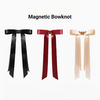 Magnetic Bow Hair Claw Clip Black V1221-MAGNETIC-BOW-HAIR-CLAW-CLIP-BLACK