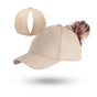 Magnetic Ponytail Cap Beige V1221-MAGNETIC-PONYTAIL-CAP-BEIGE