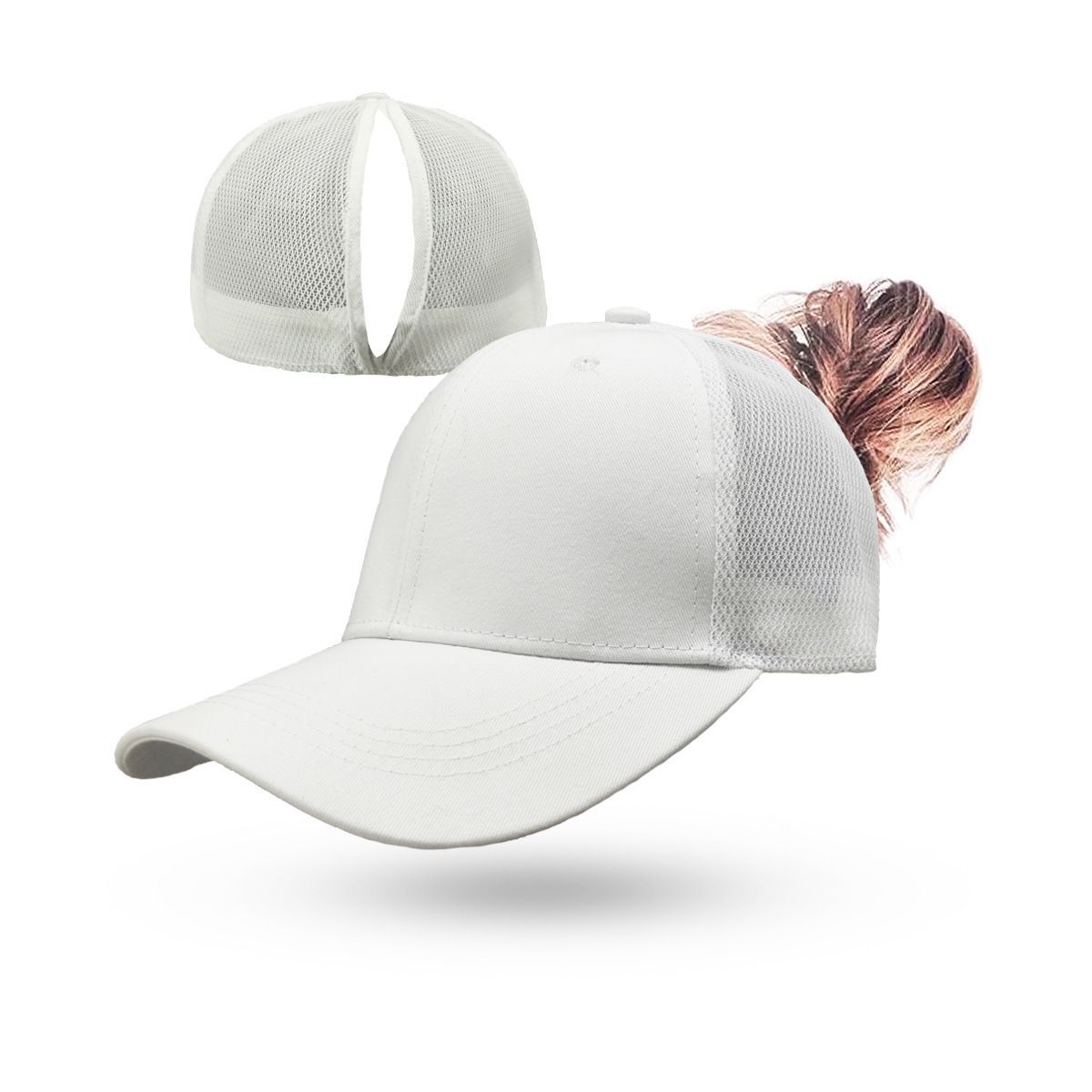 Magnetic Ponytail Cap Black V1221-MAGNETIC-PONYTAIL-CAP-BLACK