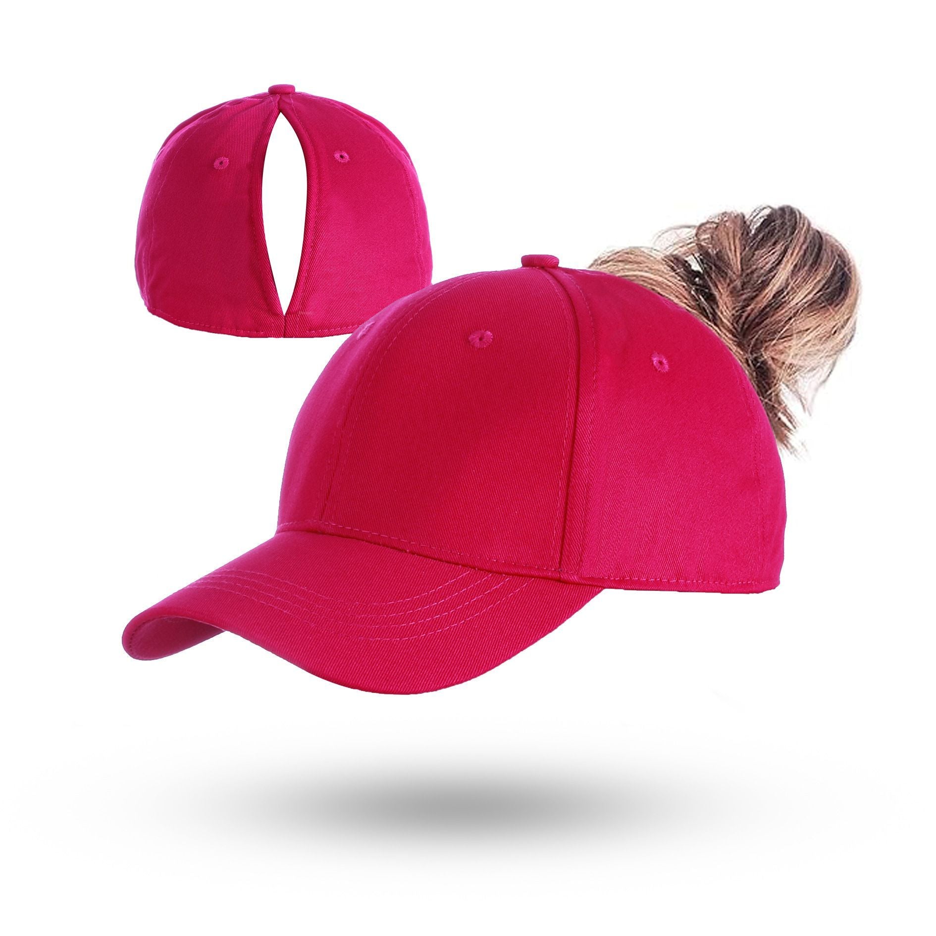 Magnetic Ponytail Cap Black V1221-MAGNETIC-PONYTAIL-CAP-BLACK
