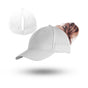 Magnetic Ponytail Cap Cotton Mesh White V1221-MAGNETIC-PONYTAIL-CAP-COTTON-MESH-WHITE