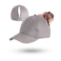 Magnetic Ponytail Cap Grey V1221-MAGNETIC-PONYTAIL-CAP-GREY