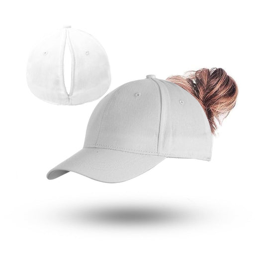 Magnetic Ponytail Cap Grey V1221-MAGNETIC-PONYTAIL-CAP-GREY