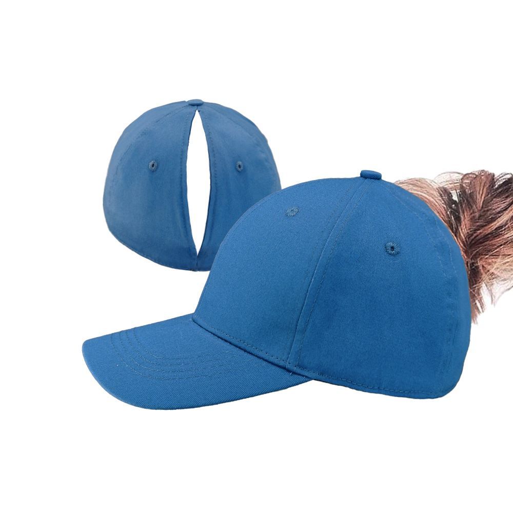 Magnetic Ponytail Cap Navy Blue V1221-MAGNETIC-PONYTAIL-CAP-NAVY-BLUE