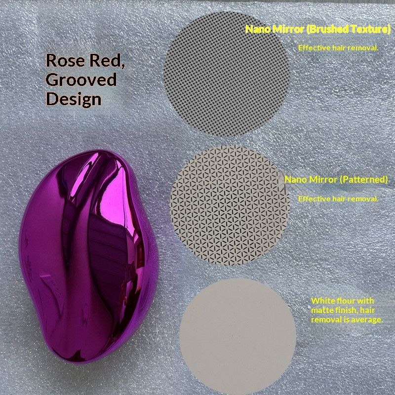 MattePinkGrooved-BrushedNanoGlass(GoldFinish) V1221-MATTEPINKGROOVE-BRUSHED-GOLDSURFACE