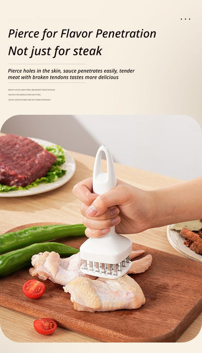 StainlessSteelMeatTenderizer V1221-MEATLOOSENINGNEEDLE-WHITE
