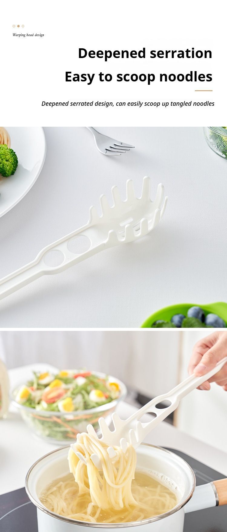 Noodle ladle white V1221-NOODLE-LADLE-WHITE