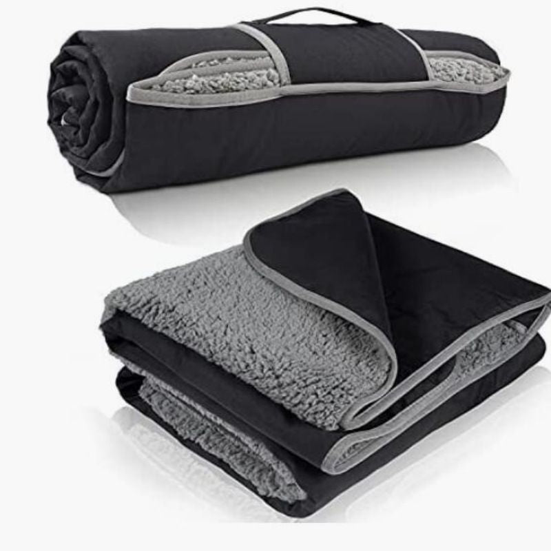 utdoor Camping Blanket - Black V1221-OUTDOOR-CAMPING-BLANKET-BLACK