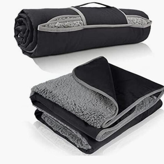 utdoor Camping Blanket - Black V1221-OUTDOOR-CAMPING-BLANKET-BLACK