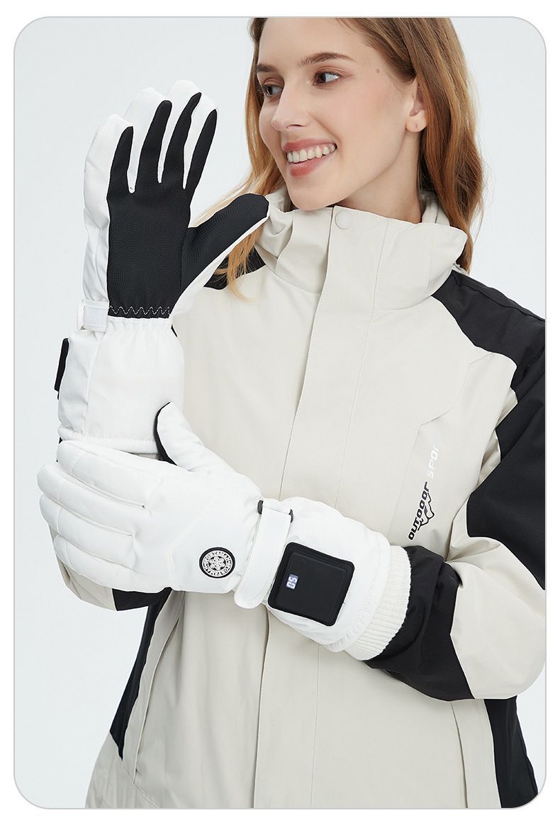 Outdoor Smart Heated Winter Gloves Black V1221-OUTDOOR-SMART-HEATED-WINTER-GLOVES-BLACK