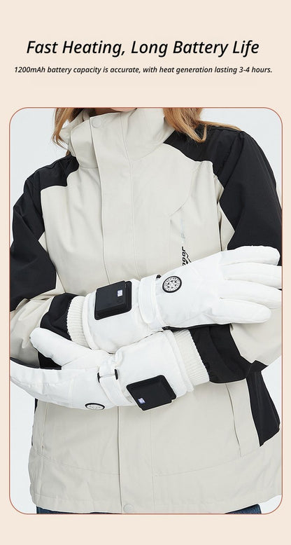 Outdoor Smart Heated Winter Gloves Black V1221-OUTDOOR-SMART-HEATED-WINTER-GLOVES-BLACK