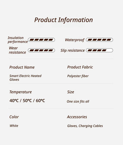 Outdoor Smart Heated Winter Gloves Black V1221-OUTDOOR-SMART-HEATED-WINTER-GLOVES-BLACK