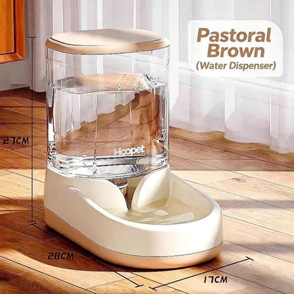 Pet automatic feeder-Brown Water Dispenser V1221-PET-AUTOMATIC-FEEDER-BROWN-WATER-DISPENSER