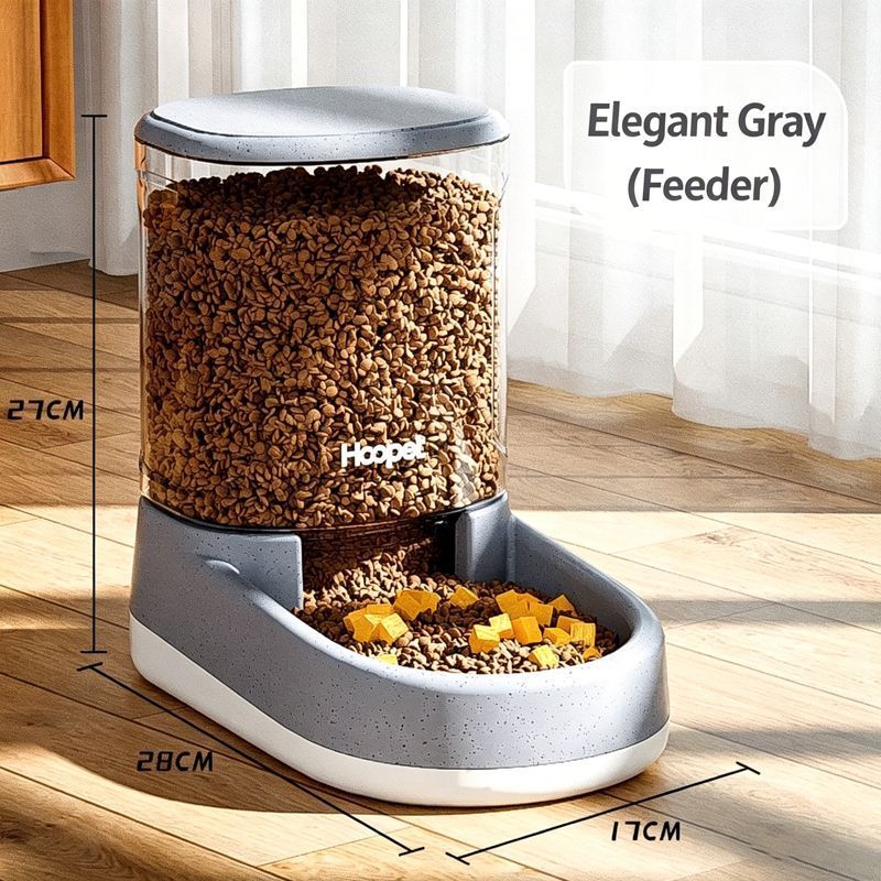 Pet automatic feeder-Gray Feeder V1221-PET-AUTOMATIC-FEEDER-GRAY-FEEDER