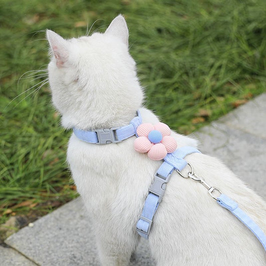 Pet Harness-Blue+1.2m Leash+Size M V1221-PET-HARNESS-BLUE-1-2-M-LEASH-SIZE-M